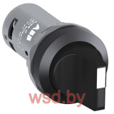 Переключатель C2SS1-10B-20, 2-х позиц., черный, 2NO (0-45), с фиксацией, IP66, пластик, 22mm
