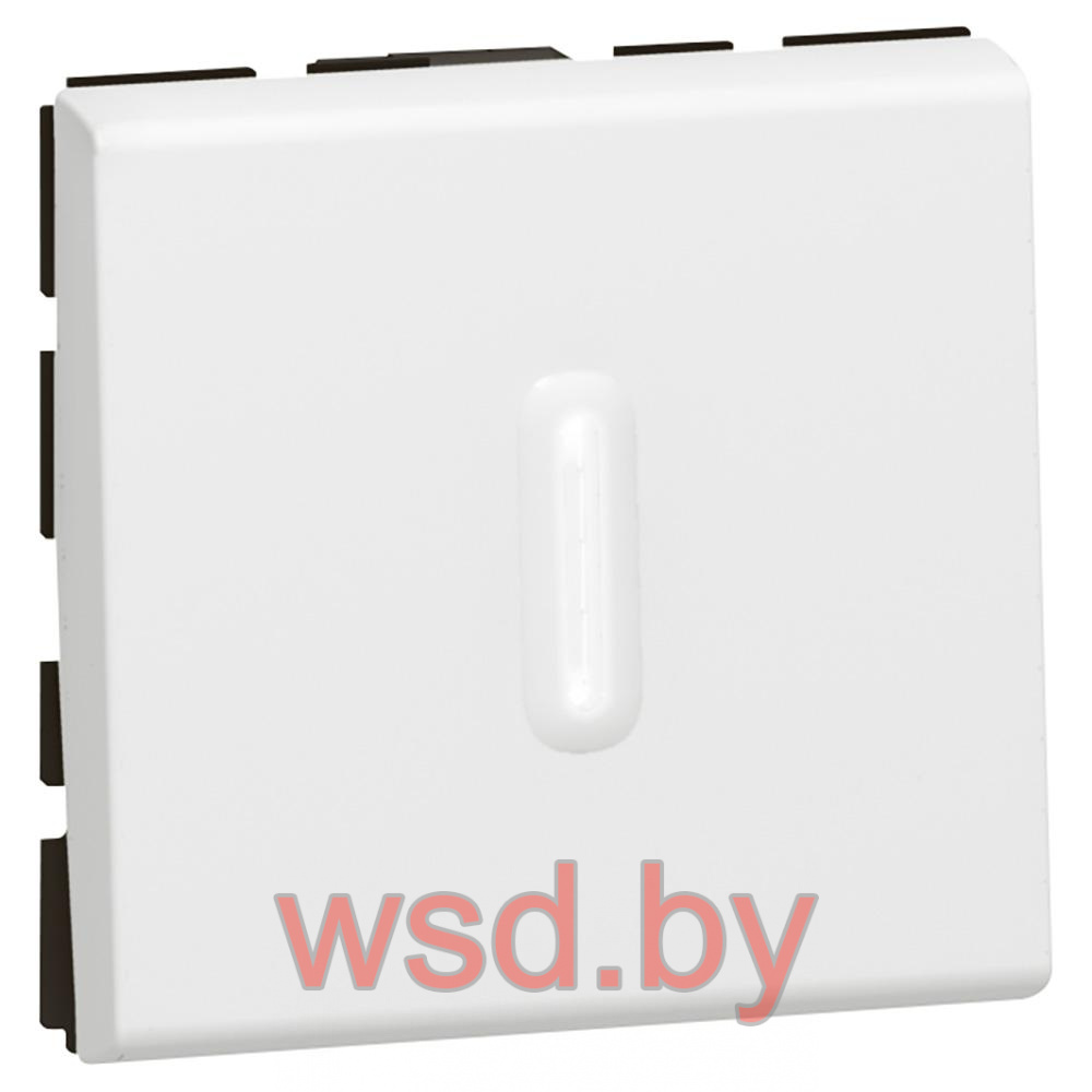 Mosaic - Выключатель/переключатель 2М с подсветкой (белый)