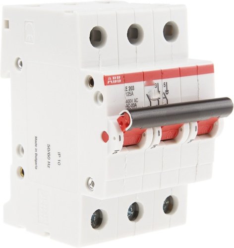 Выключатель нагрузки E203/125r, 3P, 125A, 10kA, 3M ABB