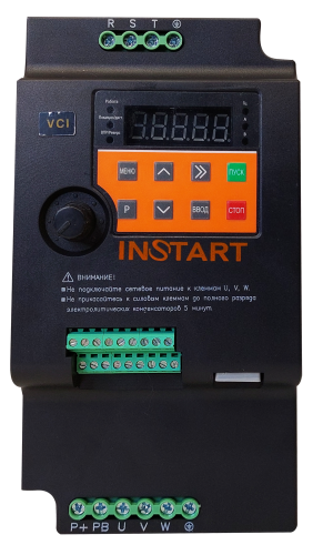 Преобразователь частоты INSTART VCI-G0.4-4B, 0.4кВт, 1.5А, 3 ~ 342-440В, 50/60, Гц ±2%