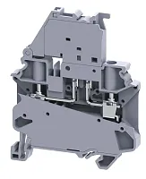Клемма с держателем предохранителя Connectwell CYF4L6-60V /6x58,8mm, винтовая, 2 присоед., 4(max 6)mm2, 10A, 1000V, LED 6-60V, серая