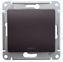 Переключатель 1-клавишный, с подсветкой Glossa Systeme Electric (Schneider Electric) GSL000863 Шоколад