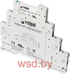 Реле интерфейсное PI6-1P-24VDC, 1CO, 6A(250VAC), 24VDC, LED, моноблок, W=6.2mm