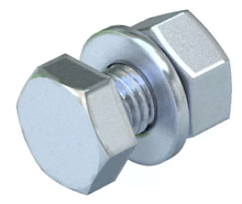 Болт SKS 8х30 F с шестигранной головкой, гайкой и шайбой, М8х30мм, гор. оцинк. (OBO Bettermann)