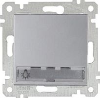 Выключатель Mutlusan Rita кнопочный с подсветкой, с маркировкой, пруж. зажимы, нерж. сталь Выключатель Mutlusan Rita кнопочный с подсветкой, с маркировкой, пруж. зажимы, нерж. сталь