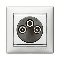 Legrand Valena - Розетка TV-RD-SAT-кабельная сеть на два кабеля, затухание < 1,5 дБ, белая (индивидуальная упаковка) Legrand Valena - Розетка TV-RD-SAT-кабельная сеть на два кабеля, затухание < 1,5 дБ, белая (индивидуальная упаковка)