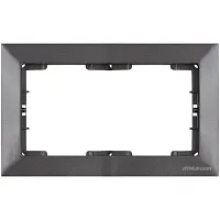 Рамка Mutlusan Candela двойной розетки, к механизмам серии 21, дымчатый