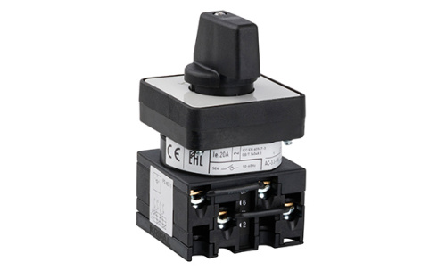 Переключатель Kripal UKT0-2-8215/E, 2P, 20A, тип 1→0←2, 2NO на 1_2, на дверь, фронт IP65 фото 2 Переключатель Kripal UKT0-2-8215/E, 2P, 20A, тип 1→0←2, 2NO на 1_2, на дверь, фронт IP65 фото 2