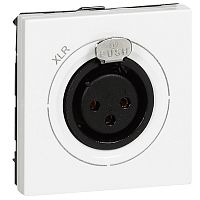 Legrand Mosaic - Аудиорозетка с разъемом XLR 3-контактная, 2М, винт.зажим (белый)