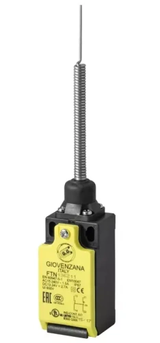 Концевой рычажный выключатель с пружинной штангой и проволочным наконечником Giovenzana FTN136