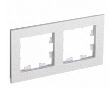 ATLASDESIGN NATURE 2-постовая РАМКА, МРАМОР КРЕМ РОЯЛ (Schneider Electric) Systeme Electric