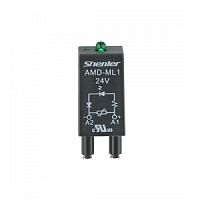 Модуль Shenler AMD-ML1, варистор + зеленый LED, 24VAC/DC, черный, для SRU, SKF14, SKC, SKB, STB, SRC*-E, GZT, GZM, GZS, GZMB, ES32
