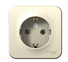 BLANCA Открытой Установки РОЗЕТКА с заземлением без шторок, 16А, 250В, МОЛОЧНЫЙ (Schneider Electric) Systeme Electric