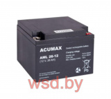 Батарея аккумуляторная Acumax AML26-12, 12V/26Ah, 125x175x166 HxLxW, 8.6kg, 10-12лет