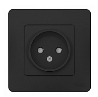 BLANCA Скрытой Установки Розетка без заземления со шторками, 16А, 250В, АНТРАЦИТ (Schneider Electric) Systeme Electric