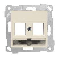 Адаптер Mutlusan для разъемов Keystone, с маркировкой, двойной, слоновая кость