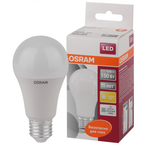 Лампа светодиодная OSRAM LS CLA40 5W/827 230V FR E27 10X1RU OSRAM