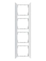 Рамка Mutlusan Daria 4 поста, к механизмам серии 21, вертикальный монтаж, белый