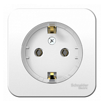 BLANCA Открытой Установки РОЗЕТКА с заземлением без шторок, (КОМПАКТ) 16А, 250В, БЕЛЫЙ (Schneider Electric) Systeme Electric