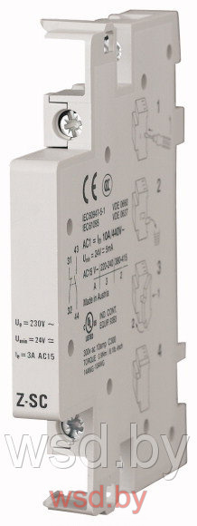 Блок-контакт вспом. Z-SC, 1NO+1NC, 3A(230VAC), для Z-SCH, 0.5M