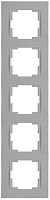 Рамка Mutlusan Rita 5 постов, вертикальный монтаж, серый Рамка Mutlusan Rita 5 постов, вертикальный монтаж, серый