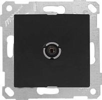 Розетка Mutlusan Rita TV, оконечная, черный мат