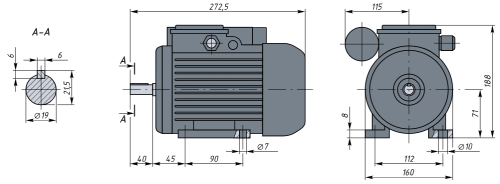 АИРЕ71C4 0,75кВт 1500об/мин Электродвигатель IM 1081 (лапы) фото 2 АИРЕ71C4 0,75кВт 1500об/мин Электродвигатель IM 1081 (лапы) фото 2