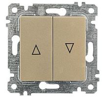 Выключатель Mutlusan Rita для управления рольставнями, пруж. зажимы, золото доре