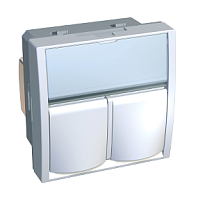 РОЗЕТКА ACTASSI S-ONE 2XRJ45 CAT 5E Неэкранированная ALTIRA