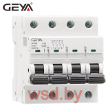 Дифференциальный автоматический выключатель GEYA GYR9NM-C10-30mA, 3P+N, 10A, хар-ка C, 6 kA, 30mA, тип A, 4M