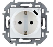 Inspiria - Розетка 2P+E немецкий стандарт, с USB Type С, 1500mA - 5В (белый)