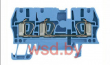 Клемма пружинная ZDU 2.5/4AN BL на 4 присоед., синяя, 24А, 800В