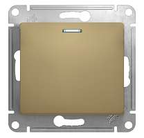 Переключатель 1-клавишный, с подсветкой Glossa Systeme Electric (Schneider Electric) GSL000463 Титан