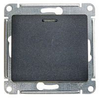 Выключатель 1-клавишный с подсветкой Glossa Systeme Electric (Schneider Electric) GSL000713 Антрацит