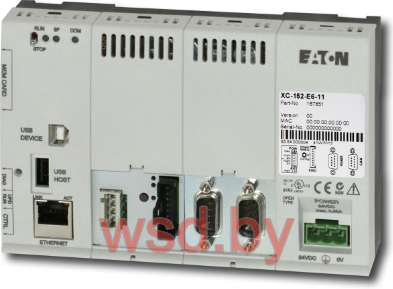 Программируемый логический контроллер XC-152-D6-11, 24VDC, Ethernet, RS232, RS485, USB, CAN, SD