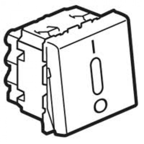Legrand Mosaic - Клавиша выключателя 2М двухполюсного, 20А, 250В, 50Гц