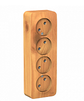 BLANCA Открытой Установки РОЗЕТКА 4-ая без заземления без шторок, 16А, 250В, ЯСЕНЬ (Schneider Electric) Systeme Electric