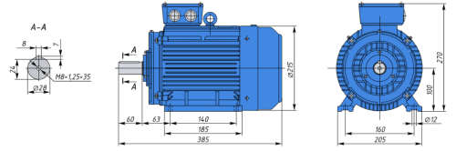 АИР100L8 1.5кВт 750об/мин Электродвигатель IM 1081 (лапы) фото 2 АИР100L8 1.5кВт 750об/мин Электродвигатель IM 1081 (лапы) фото 2
