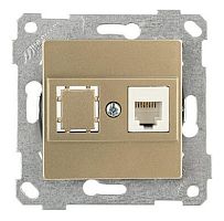 Розетка Mutlusan Rita 1хRJ-45 кат. 6 UTP, золото доре
