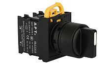 Переключатель APT PB3E, черный, I-0<-II, возврат, 2NO, 6A 230VAC/24VDC, без подсветки, 22mm, IP65 Переключатель APT PB3E, черный, I-0<-II, возврат, 2NO, 6A 230VAC/24VDC, без подсветки, 22mm, IP65