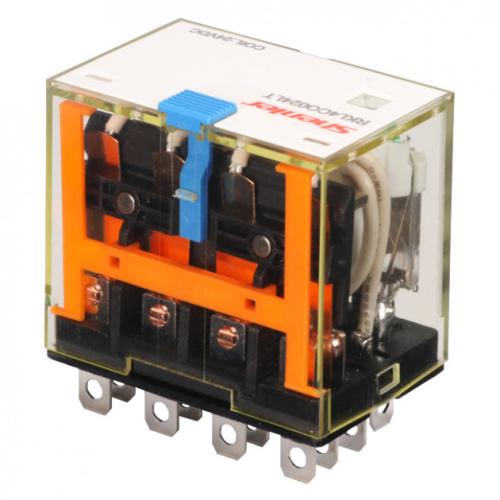 Реле Shenler RKL4CO220LTD1, 4CO, 10A(250VAC/30VDC), 220VDC, МЕХ. ИНДИКАЦИЯ, ТЕСТ-КНОПКА С БЛОКИРОВКОЙ, ДИОД +A1/-A2, LED