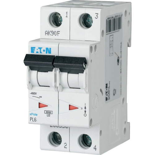 Авт. выключатель EATON PL6-D32/2, 2P, 32A, хар-ка D, 6kA, 2M