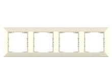 Рамка Mutlusan Daria 4 поста, к механизмам серии 21, горизонтальный монтаж, сл.кость