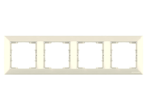 Рамка Mutlusan Daria 4 поста, к механизмам серии 21, горизонтальный монтаж, сл.кость