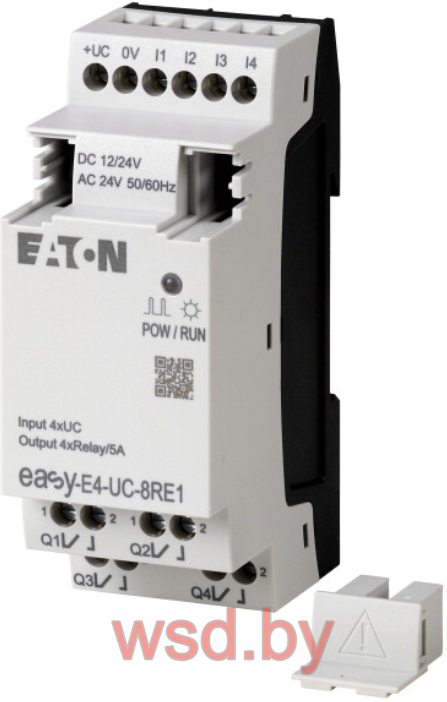 Модуль расширения EASY-E4-UC-8RE1P, 12_24VDC/24VAC, 4DI, 4RO, push-in