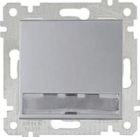 Выключатель Mutlusan Rita с подсветкой, с маркировкой, пруж. зажимы, нерж. сталь Выключатель Mutlusan Rita с подсветкой, с маркировкой, пруж. зажимы, нерж. сталь