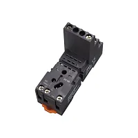 Цоколь Shenler SKB14-E, 10A(300V),винтовой зажим, черный, на рейку DIN35/панель, для RKE, RKF, R4N, MY4, 55.34, KMY4, PT4, RCM5