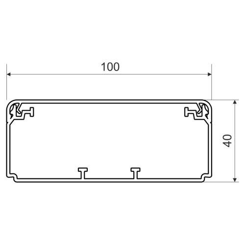 Кабельный канал ПВХ EKD 100x40 (2м) EKD 100X40_HD KOPOS фото 2