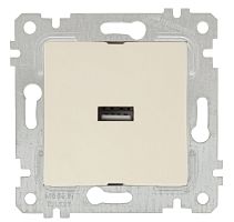 Розетка Mutlusan Rita 1xUSB Type A, слоновая кость