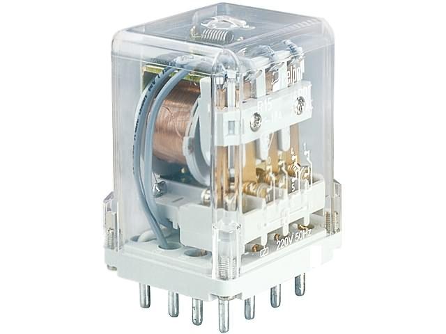 Реле R15-3014-23-1220-K, 4CO, 10A(250VAC/24VDC), AgSnO2, 220VDC, тест-кнопка без блок.